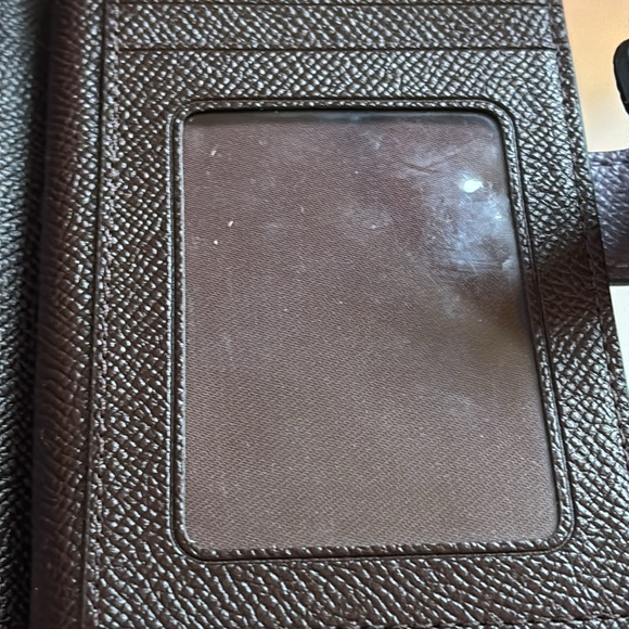 COACH Purple Leather Medium Bifold Wallet Corner Zip Coach Purple Wallet - Picture 12 of 16